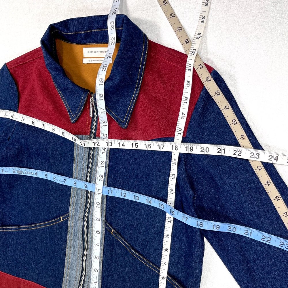 SOLD Urban Outfitters Women's Two-Tone Mechanic Gasoline Western Denim Jacket - Picture 15 of 16